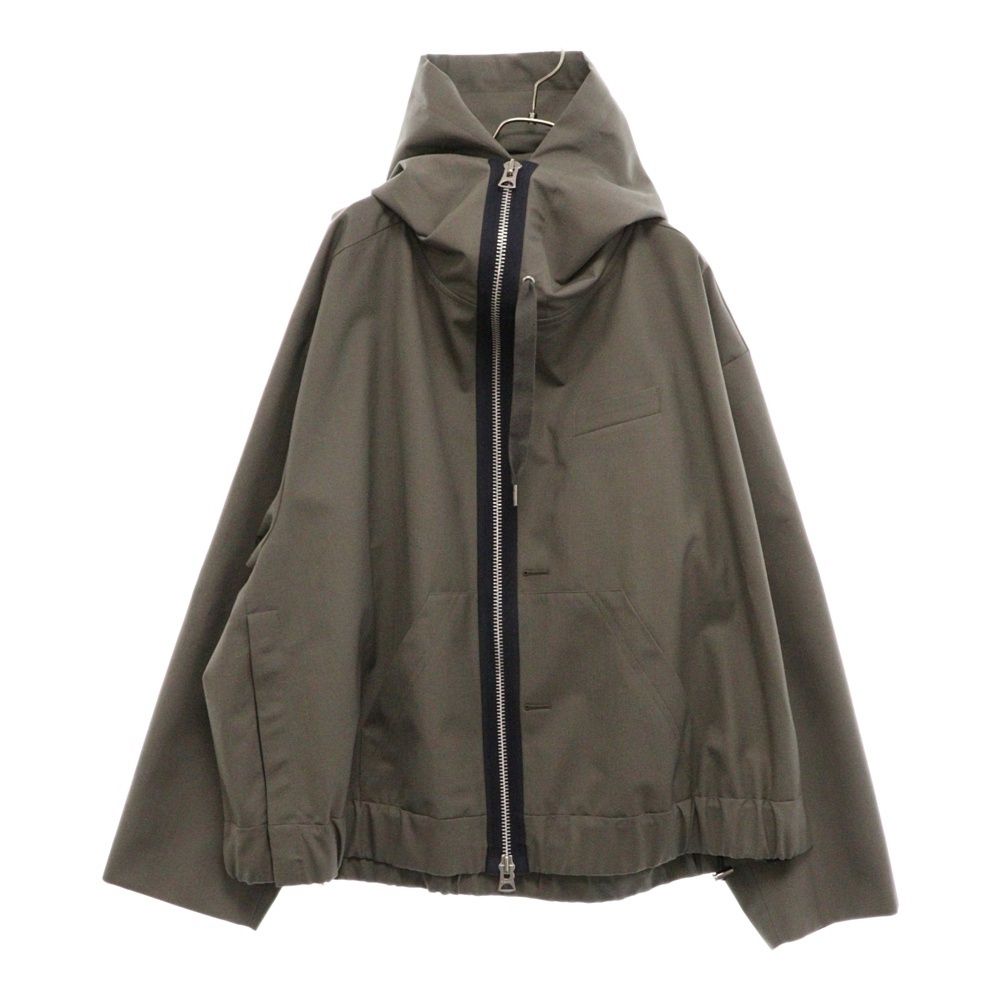 Sacai (サカイ) フーディー ナイロンブルゾン ジャケット カーキ 23-02947M