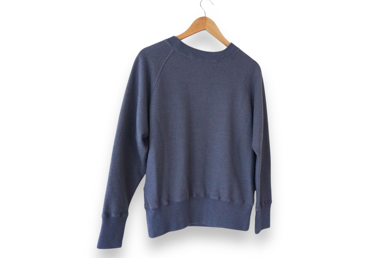 slopeslow スロープスロウ overdyed inlaid jersey sweaatshirt  