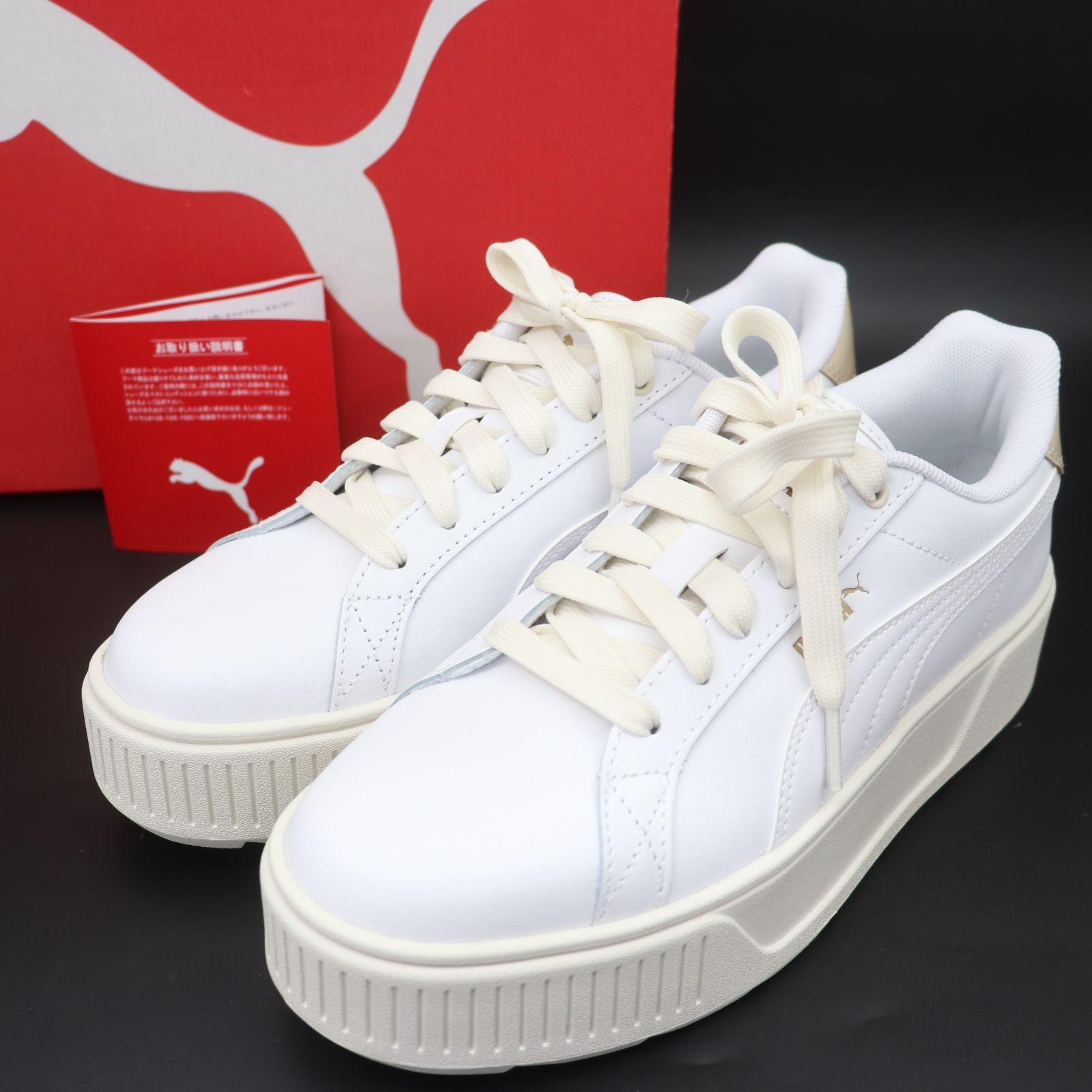 ITEGMQTKRCFB 未使用品 PUMA プーマ KARMEN カルメン 01WHT/GRANOLA