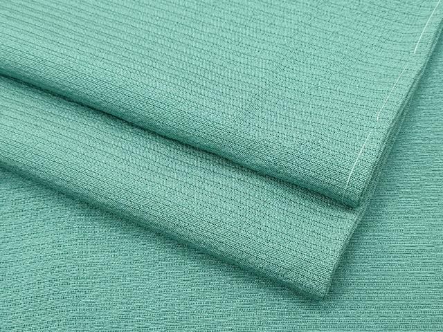 平和屋着物 上 夏物 色無地 老竹色 絽縮緬 CZAA3604s5