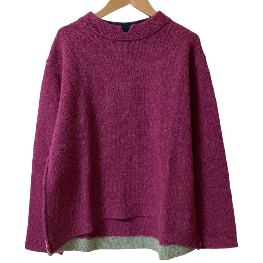 パラスパレス 地厚ニット オリーブグリーンウール100% サイズM