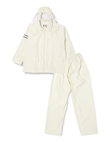 Size L_Color アイボリー ウィンターチェリー 通学用レインスーツ レインタックレインコート 上下セット アイボリー L