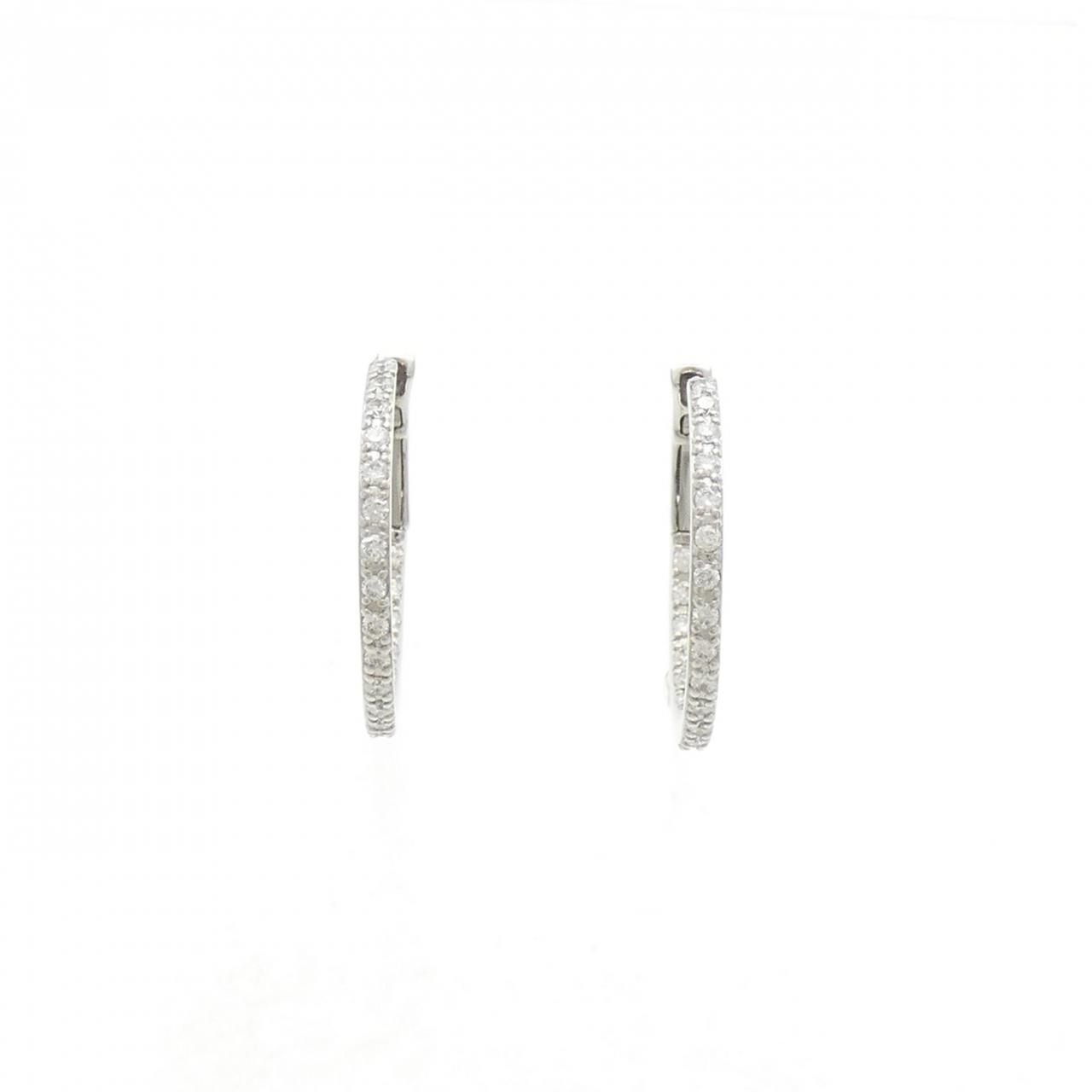 PT900 フープ ダイヤモンド ピアス 0.40CT - メルカリ 