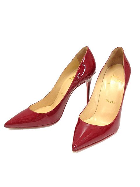 クリスチャンルブタン Christian louboutin パンプス デコルテ 36 Decollete 554 100 PATENT CARMIN  レッド 赤 ポインテッドトゥ ハイヒール ピンヒール 靴 シューズ - メルカリ