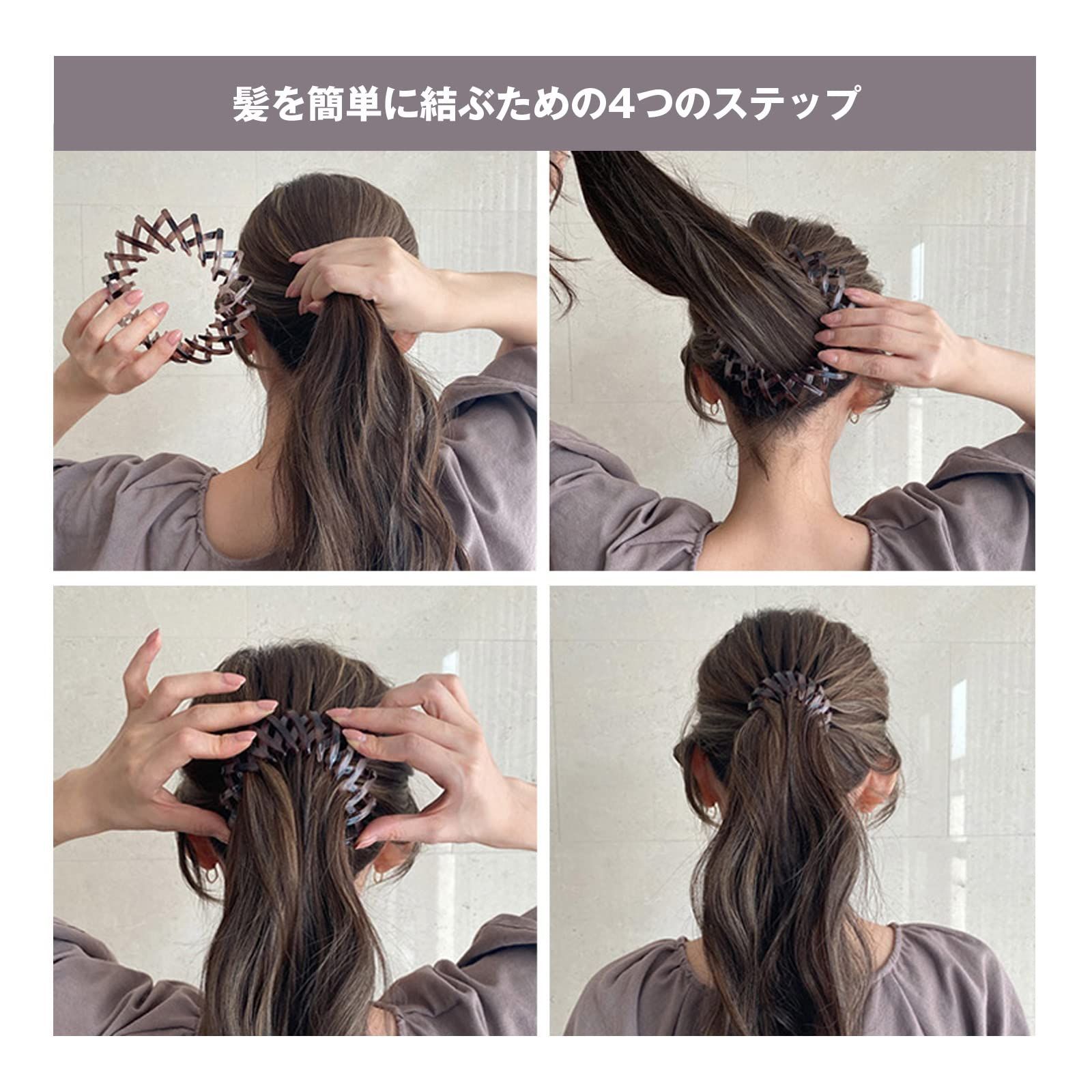 鳥の巣ヘアクリップ 4個セット シュシュ 髪飾り ヘアクリップ 可愛い