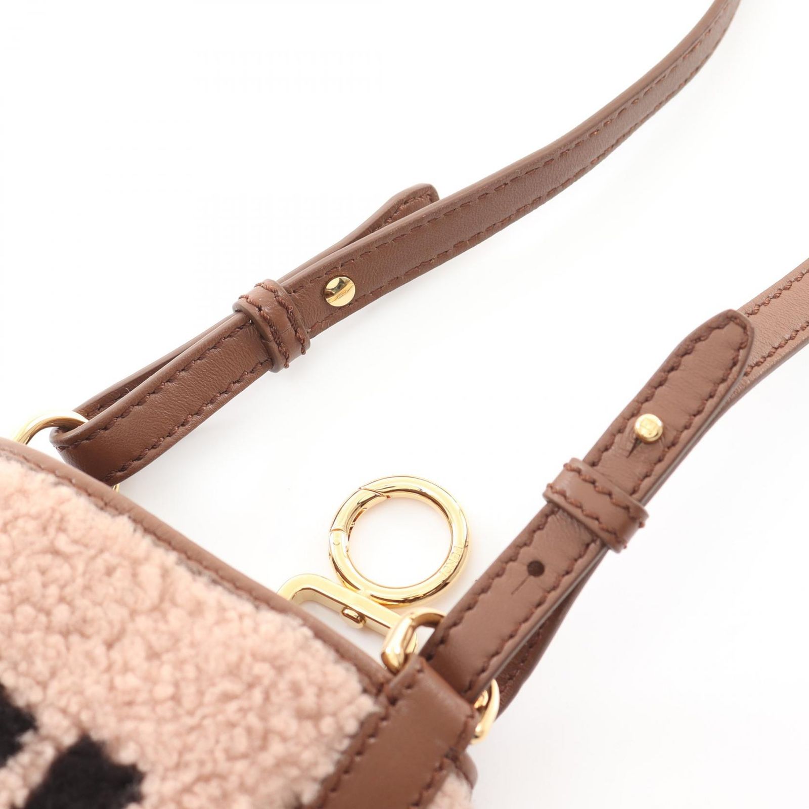 フェンディ ショルダーバッグ ブラウン セレリア 8BT092 ロゴ