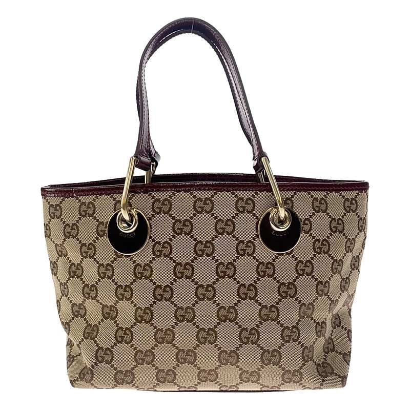 GUCCI / グッチ | GG キャンバス エナメル切替 ハンドバッグ