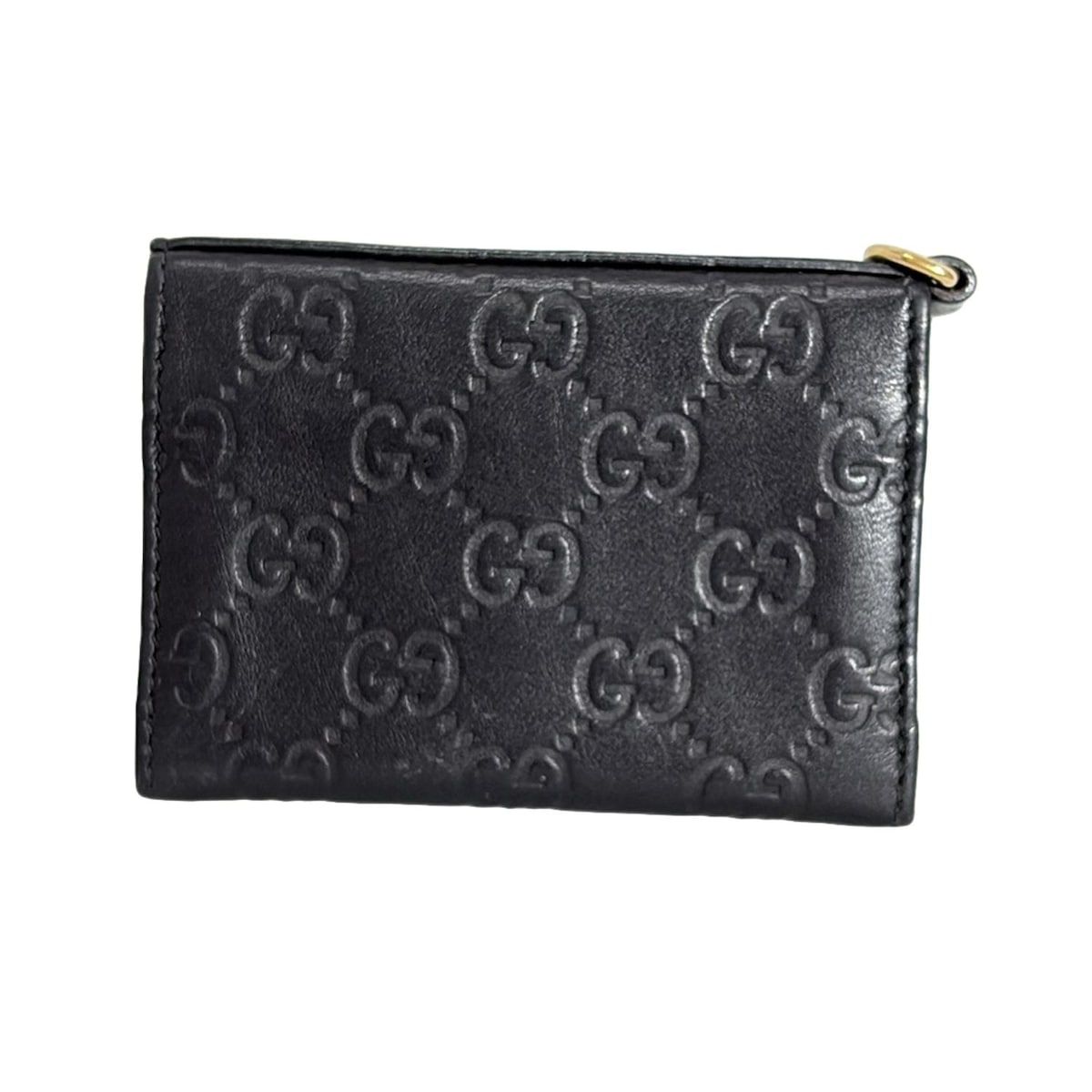 GUCCI グッチ 名刺入れ 黒 GUCCI グッチ 名刺入れ カードケース ブラック レザー【430