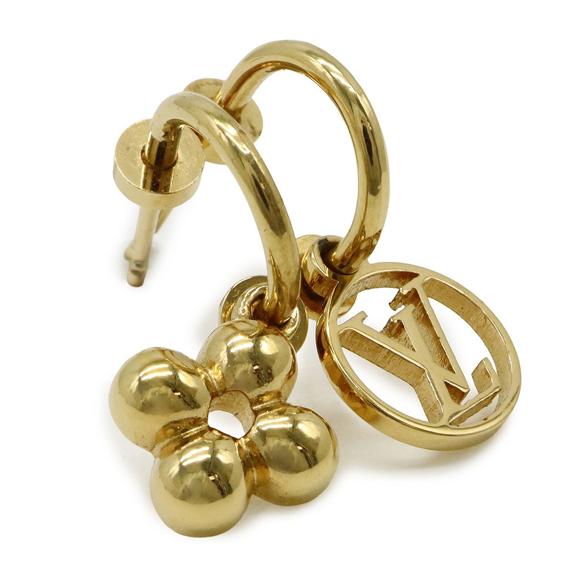 LOUIS VUITTON ルイ ヴィトン ピアス ブルーミング GP ゴールド