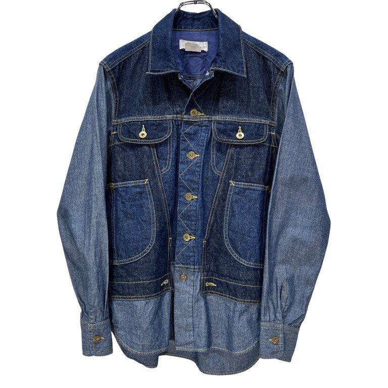 GANRYU 17SS デニムシャンブレードッキングシャツジャケット ラストコレクション 切替 ブルゾン ブラウス Archive