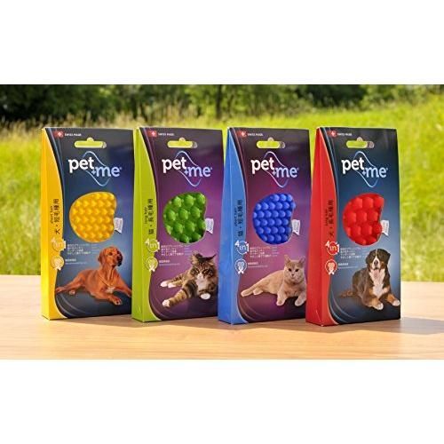 ペットアンドミー pet meラバーブラシ ハード 長毛用 レッド ペット用 ハード長毛用 STEELWINDOWSANDDOORS_COM