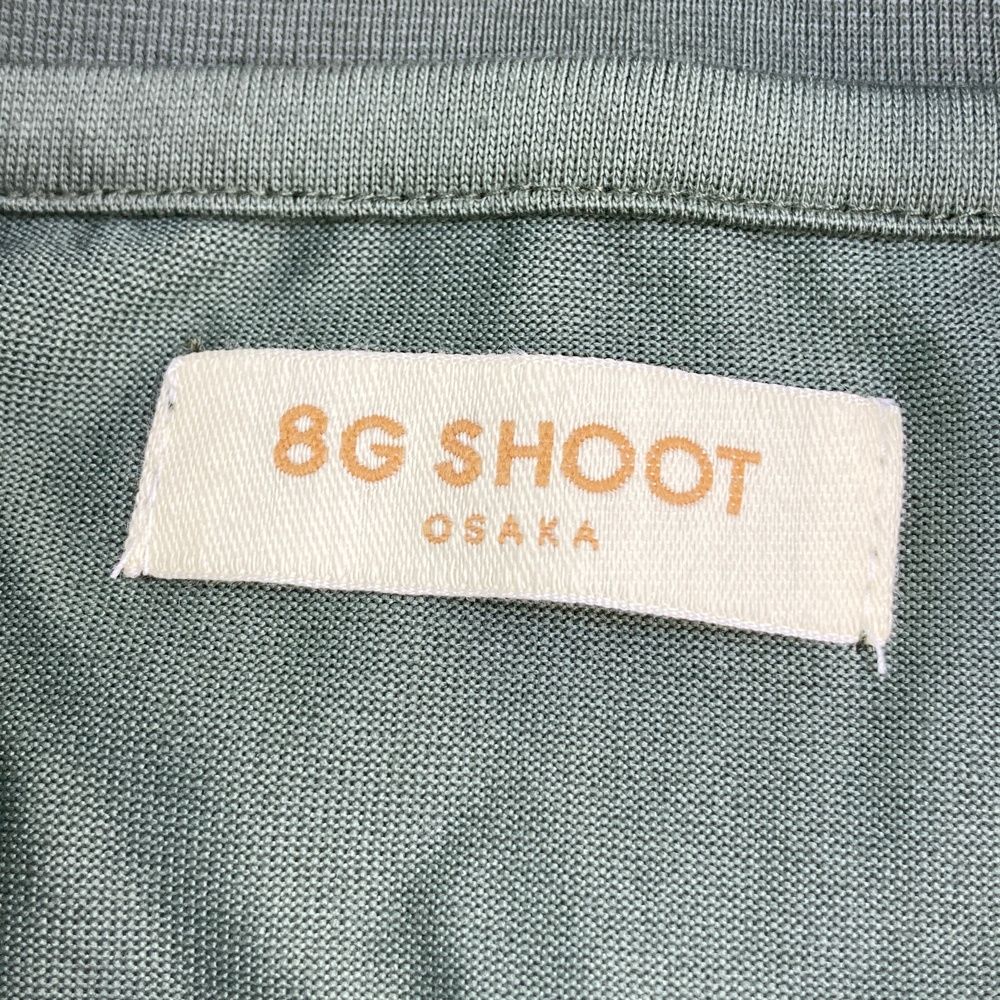 サイズXL　［ 8G SHOOT ］モックネック半袖 ホワイト サイズ：XL 8G SHOOT エイジシュート 2025年モデル モックネック半袖T