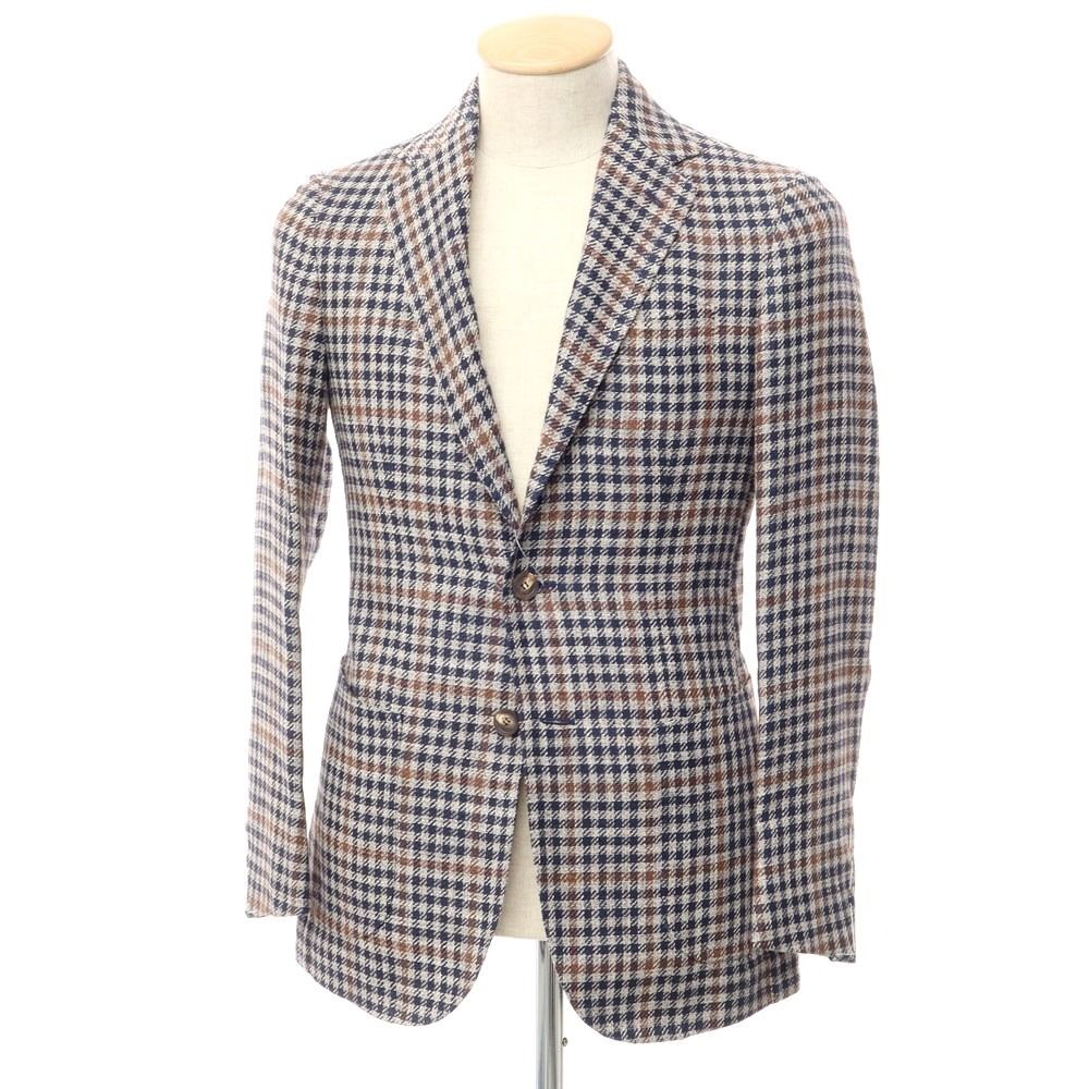 STILE LATINO シルクリネンコットン チェック ジャケット 44