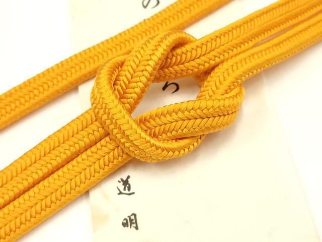 平和屋着物● 上 有職組紐道明 帯締め 冠組 蜜柑色 宮内庁御用 国立博物館御用 東京芸術大学御用 AABB3759ay