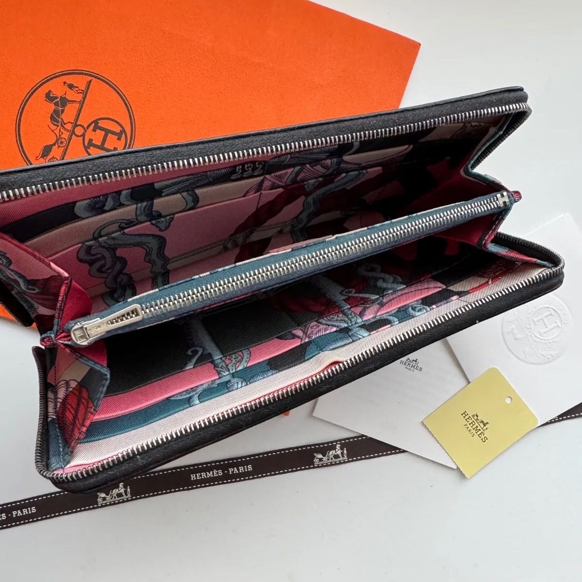 【極美品！】HERMES / エルメス アザップ シルクイン ロング ブラック エルメス Hermes HERMES 長財布 アザップ シルクイン ロング AZAP