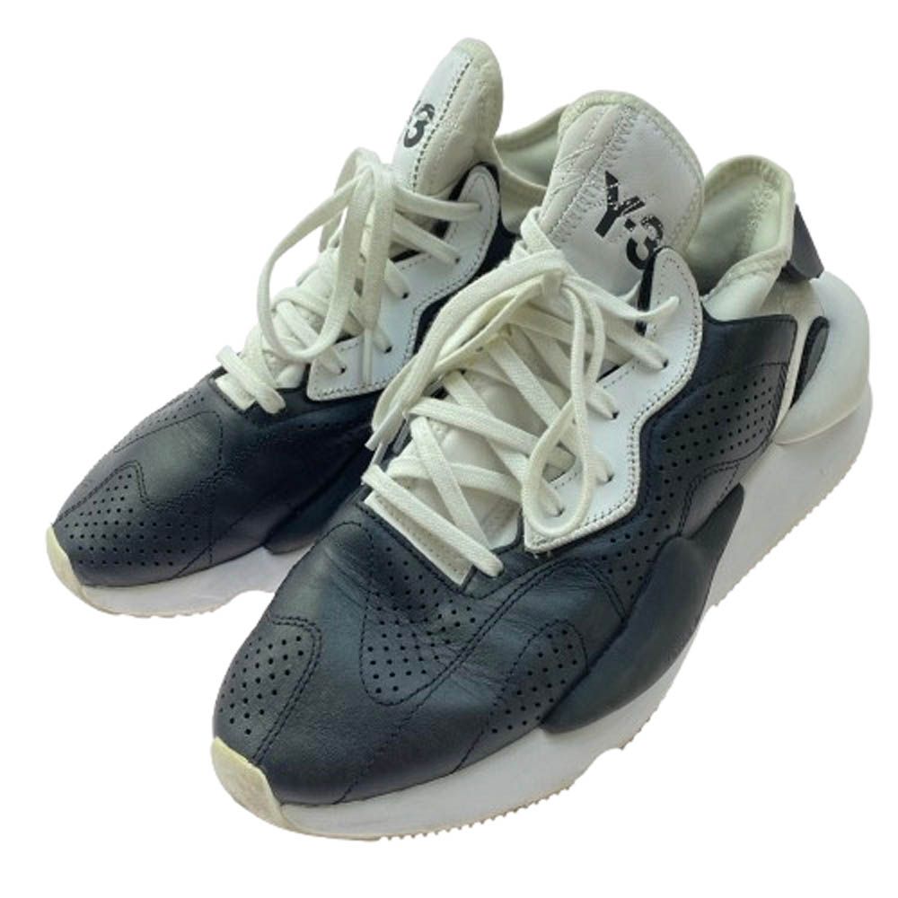 ワイズy'sヨウジヤマモト　濃淡グレー×ホワイトレザースニーカー Y-3 Yohji Yamamoto ワイスリー ヨウジヤマモト Yohji Yamamoto
