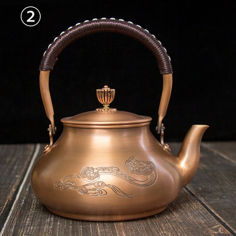 希少新品☆ 銅製銅瓶 提梁銅瓶 手作り コーティングなし 老銅瓶 やかん 