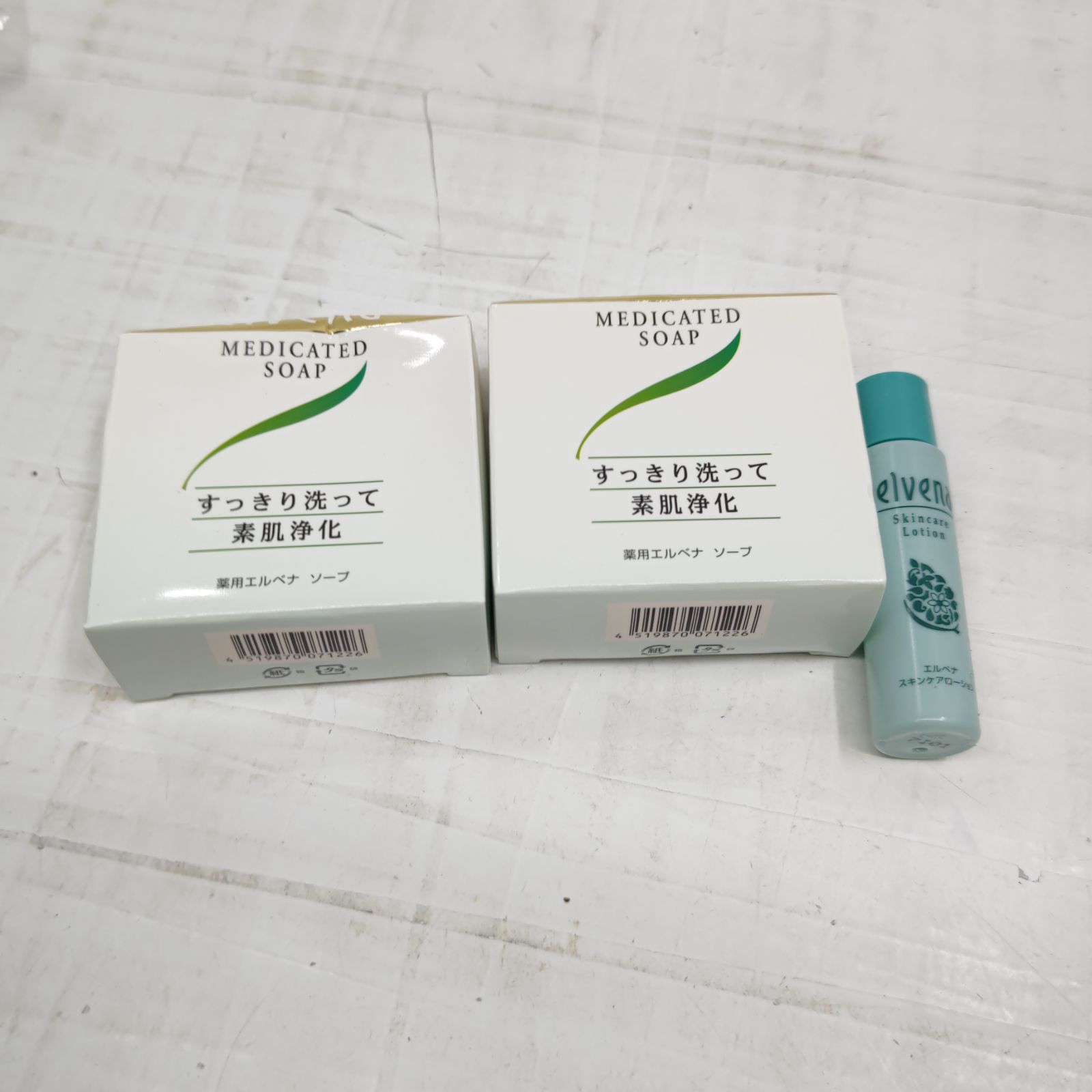 h1380　薬用エルベナソープ 医薬部外品 固形石けん 化粧水 3点セット まとめ コスメ 美容