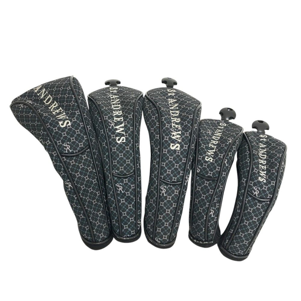 ST ANDREWS セントアンドリュース ヘッドカバー5点セット ブラック系 DR FW×2 UT×2 240003001806 ゴルフウェア ストスト