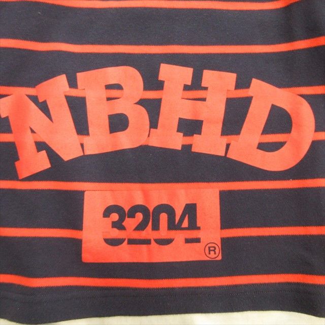 ネイバーフッド NEIGHBORHOOD 90's テクニカルアパレル Technical Appare ボーダー ロング Tシャツ カットソー 長袖  プリント 囚人 初期タグ オールド ビンテージ ヴィンテージ M ネイビー 赤 レッド メンズ