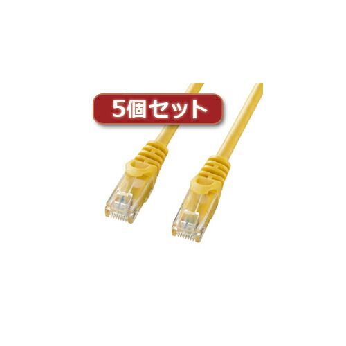 5個セット サンワサプライ カテゴリ6UTPLANケーブル LA-Y6-10BLX5 LA-Y6-05Y カテゴリ6UTPLANケーブル サンワサプライ 〇コネクタ より線