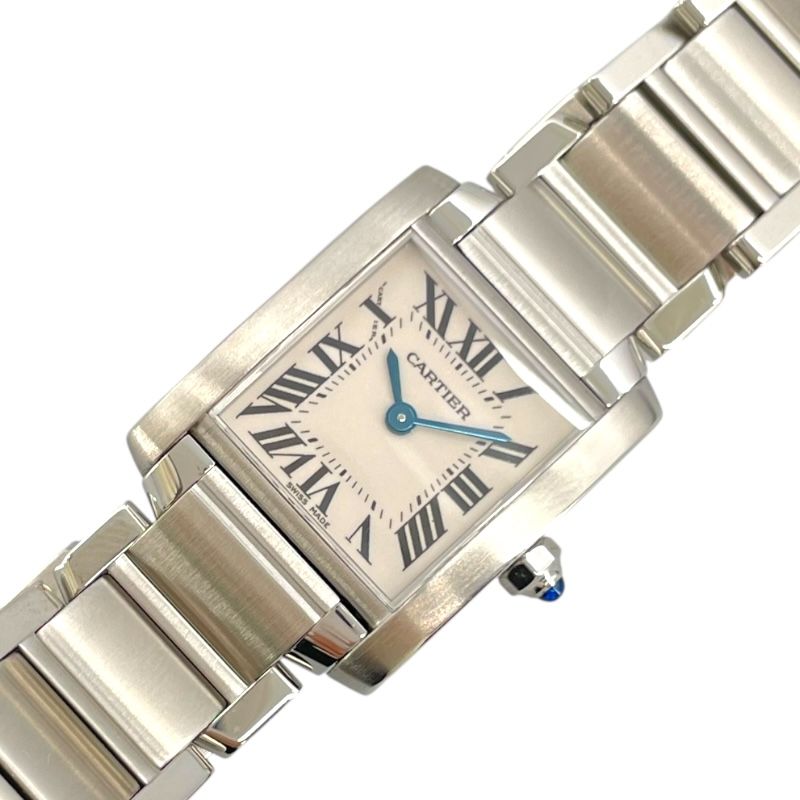 カルティエ Cartier タンクフランセーズ SM W51008Q3 ホワイト SS クオーツ レディース 腕時計