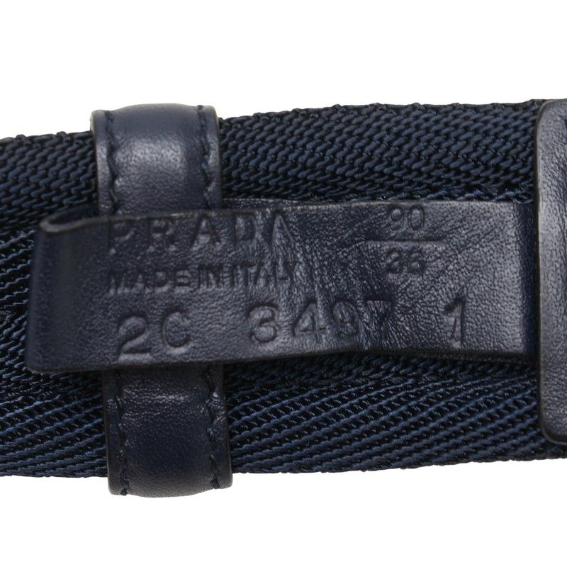 プラダ ベルト ガチャベルト サイズ：90/36 2C3497 ネイビー ナイロン  