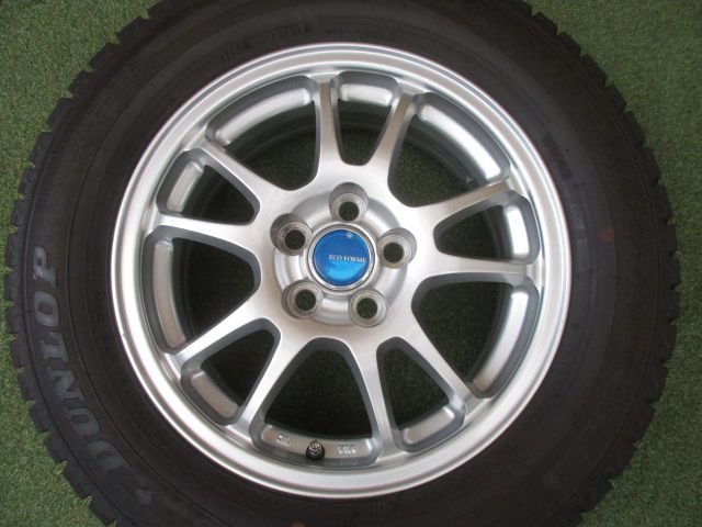 送料込み エコフォルム 195|65R15 スタッドレスタイヤ４本SET プリウス アリオン プレミオ ウィッシュ