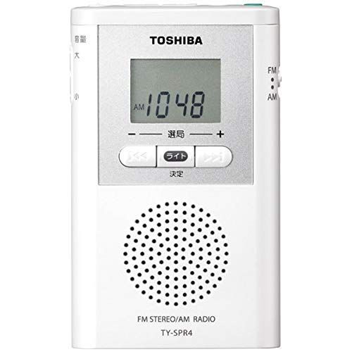 東芝 ワイドFM/AMポケットラジオTOSHIBA TY-SPR4-W 【公式通販】