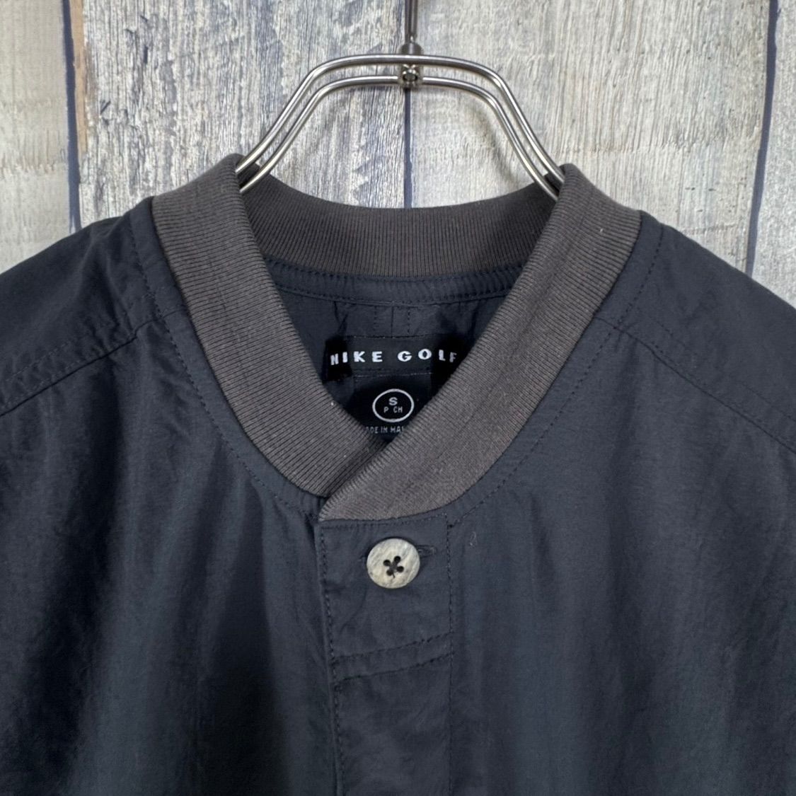 NIKE GOLF ナイキ ゴルフ ウェア ヘンリーネック プルオーバー ナイロン トレーナー ジャケット メンズ S サイズ LLC-HASEGAWATOSO_COM