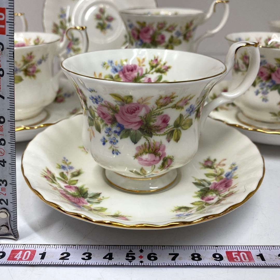 洋3 ロイヤルアルバート モスローズ6客 直径8.8 14㎝ 東Y5-0426