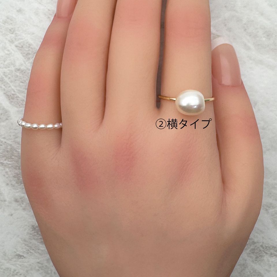 【ワケありな逸品】ちょっと大きな照りっ照りバロックパールのリング 10mm 11mm 真珠 フリーサイズ 14kgf