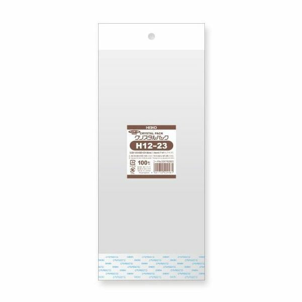 まとめ買い シモジマ HEIKO OPP袋 クリスタルパック H12-23 ヘッダー付き 100枚 幅120×高230 30 30mm 006792800 ×3セット