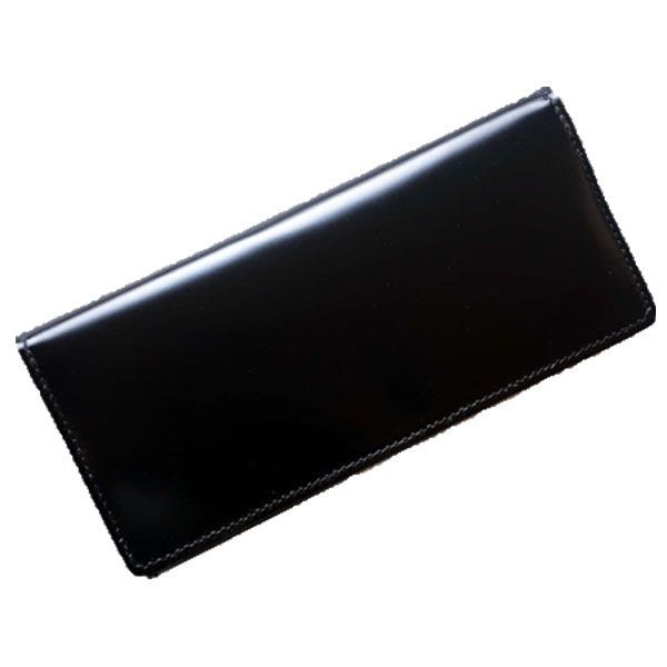 シェルコードバン 二つ折り長財布 (内側もシェルコードバン）札入れに