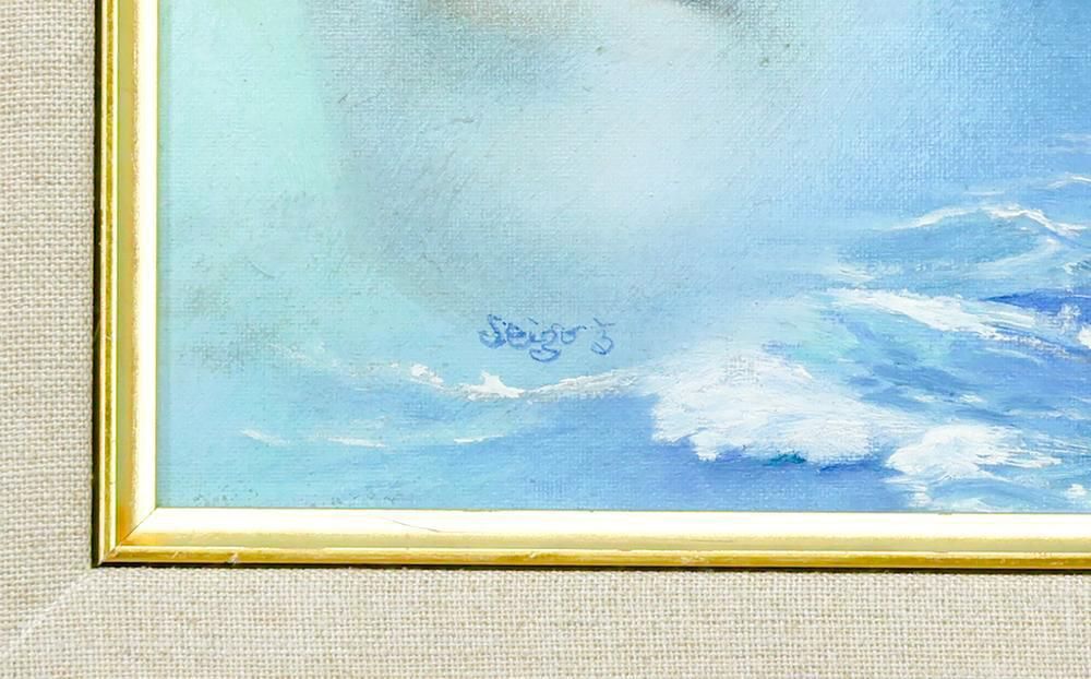 真作】【WISH】高塚省吾「潮騒」油彩 共シール ◇入手困難・潮騒