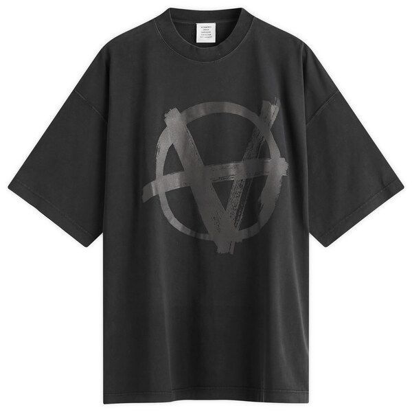 VETEMENTS Anarchy Jersey Shirt Washed Vetements Reverse Anarchy