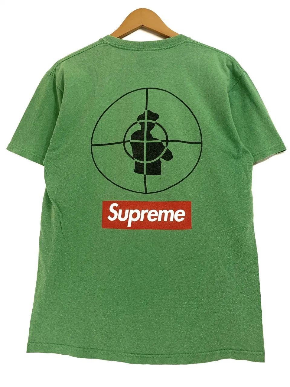 06SS SUPREME × PUBLIC ENEMY Logo Tee 黄緑 M 00s シュプリーム