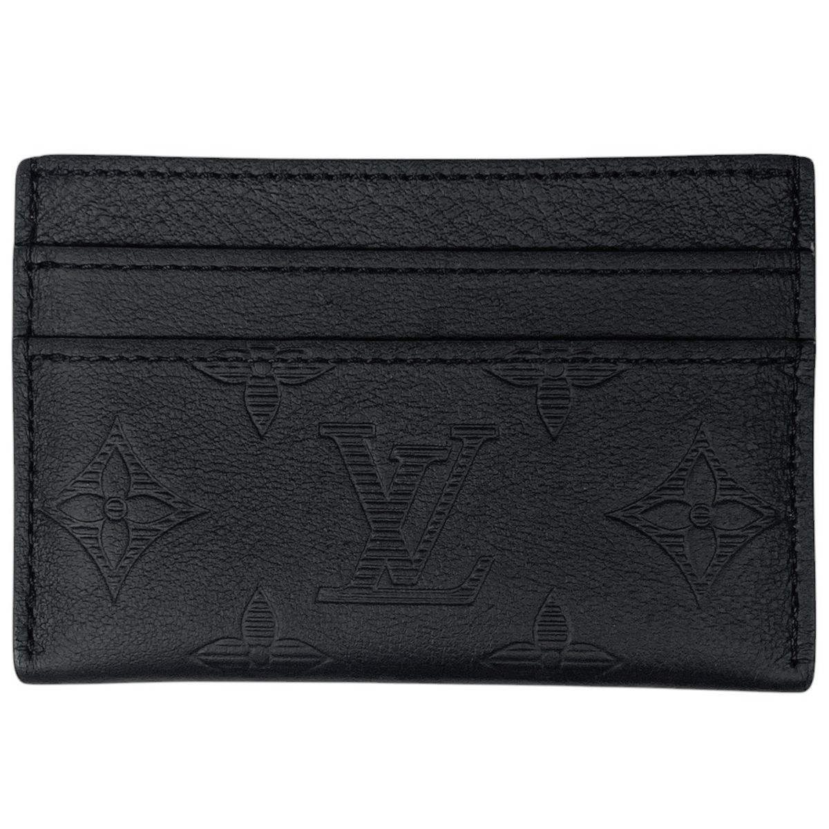 ルイ ヴィトン Louis Vuitton ポルト カルト ダブル モノグラムシャドウ パスケース 定期入れ カード入れ カードケース モノグラム ノワール ブラック M81415 メンズ