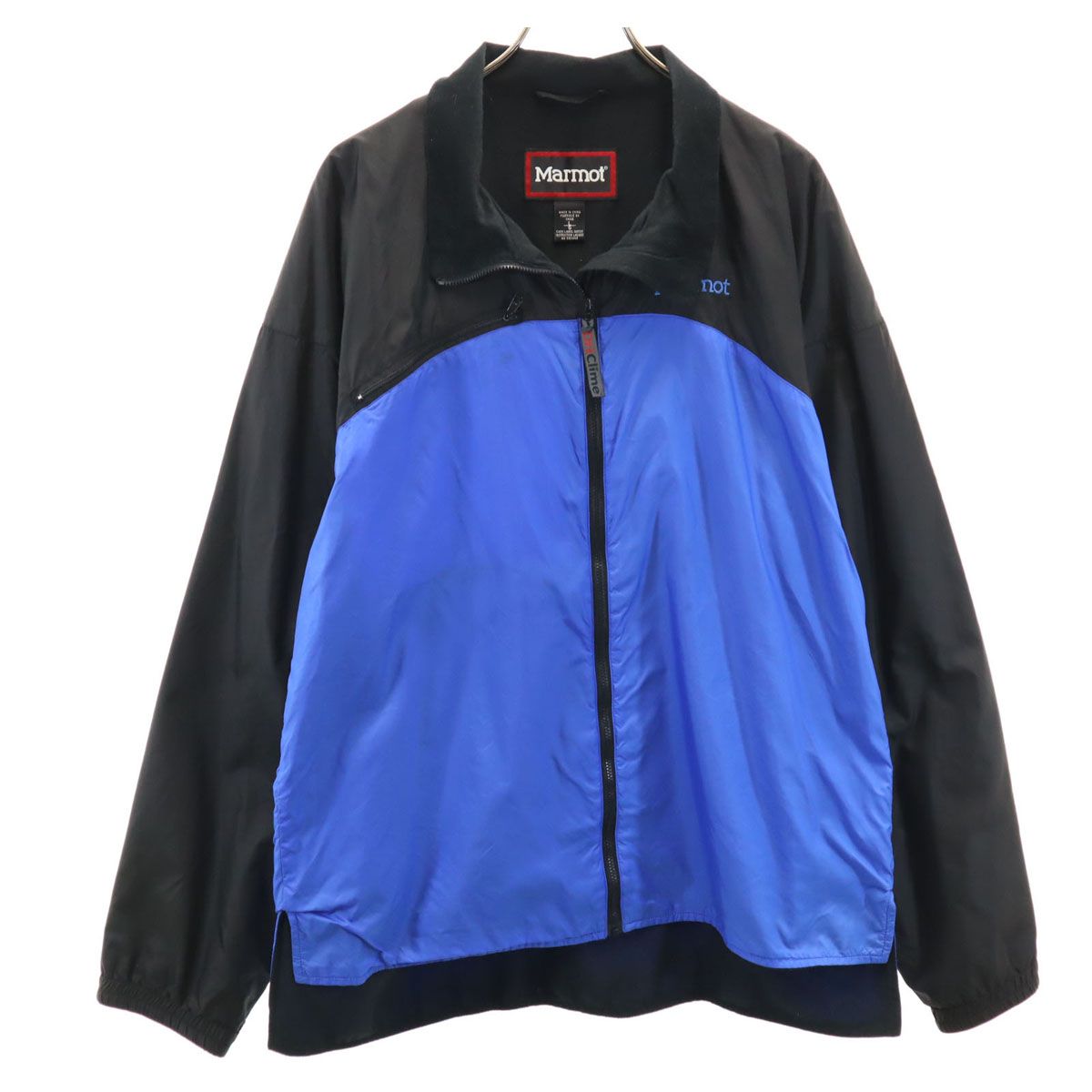 古着 MARMOT マーモット ナイロンジャケット L ブルー アウトドア 裏トリコット メンズ MARMOT マーモット ナイロンジャケット L ブルー アウトドア 裏