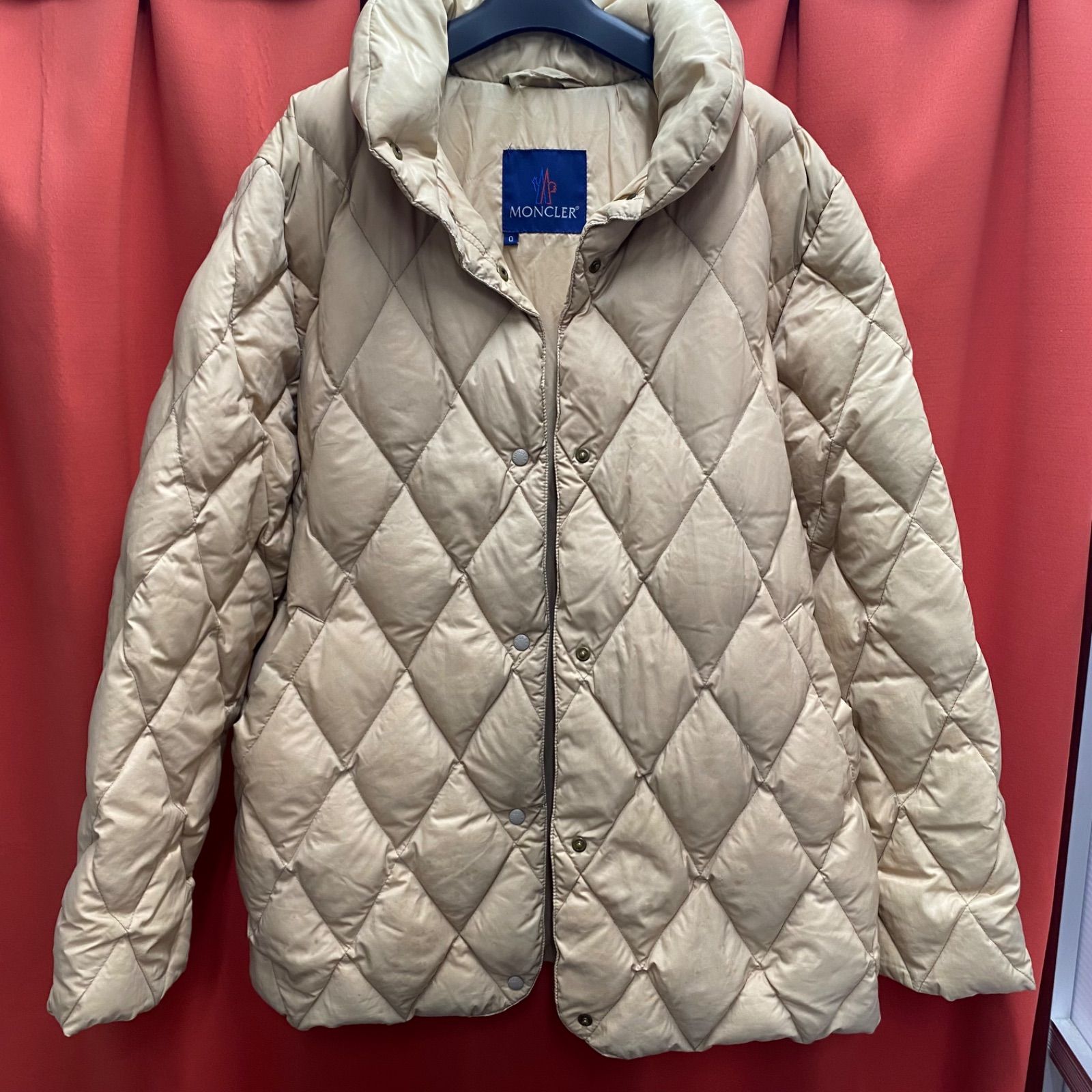モンクレール LAN ダウンジャケット キルティング ワッペン ベージュ 0 MONCLER モンクレール ダウンジャケット アウター キルティング