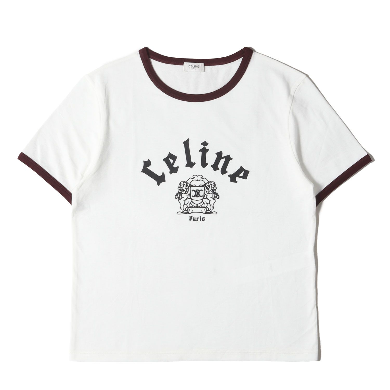 【25SS☆】セリーヌ メンズ Tシャツ CELINE BLASON 新品同様】CELINE セリーヌ Tシャツ サイズ:S / 25SS カレッジ