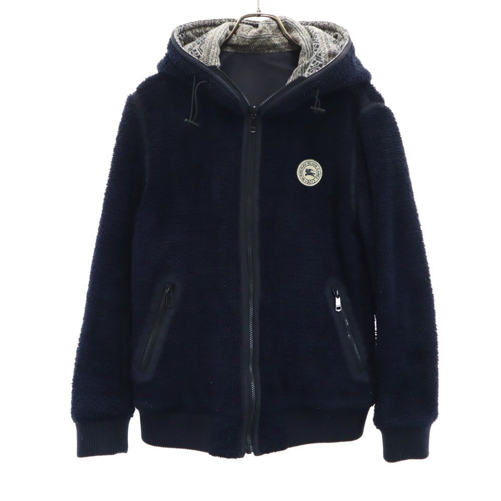バーバリーブラックレーベル リバーシブル フリースジャケット L ネイビー BURBERRY BLACK LABEL メンズ