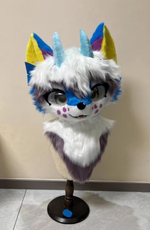 着ぐるみヘッド ドラゴン NO.205 青 全頭ヘッド ケモノ ファースーツ ぬいぐるみ コスプレ コスチューム kigurumi