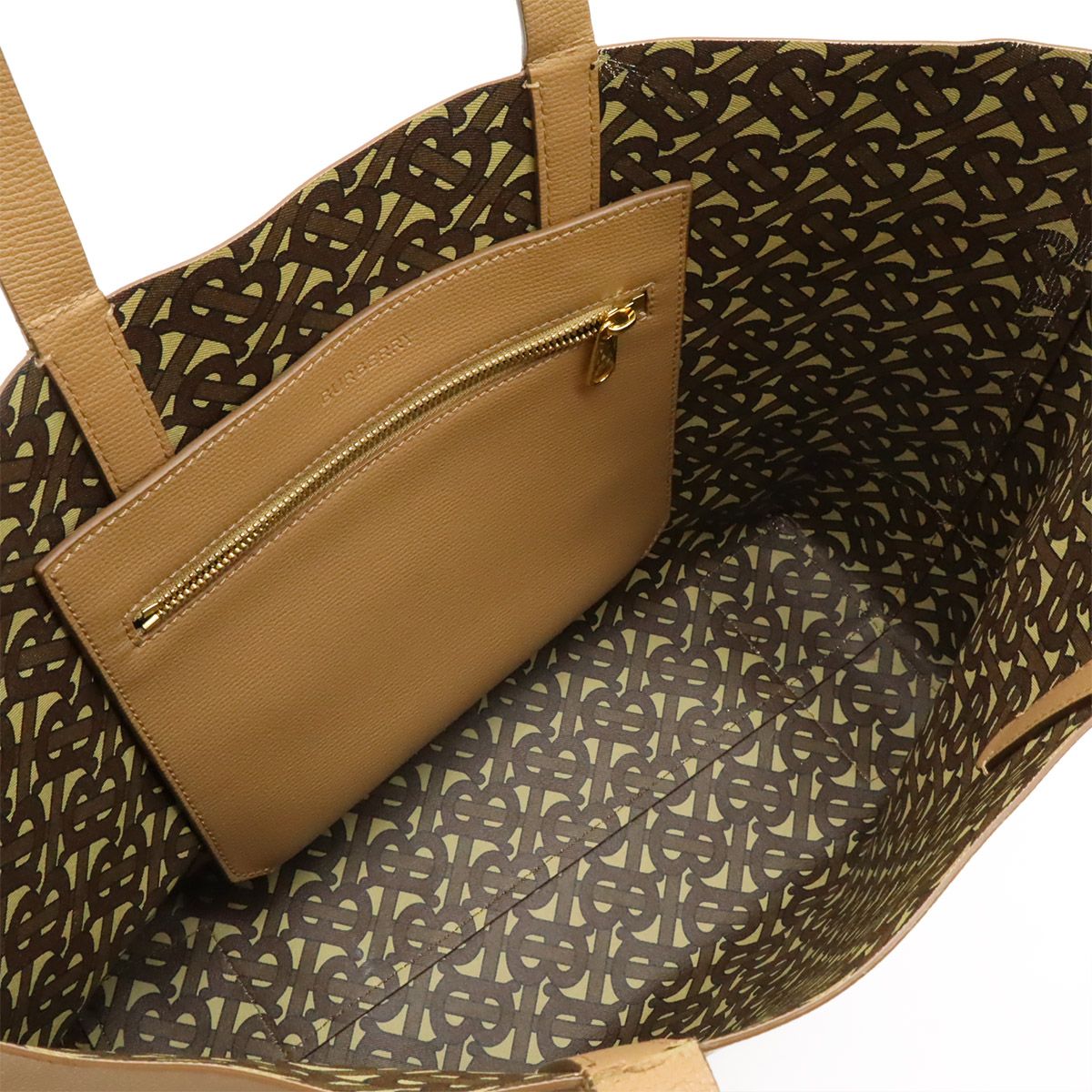 【美品】バーバリー 2way TBモノグラム トートバッグ ロゴ スタッズ 茶 中古・古着通販】BURBERRY (バーバリー) TBモノグラム2WAYトート