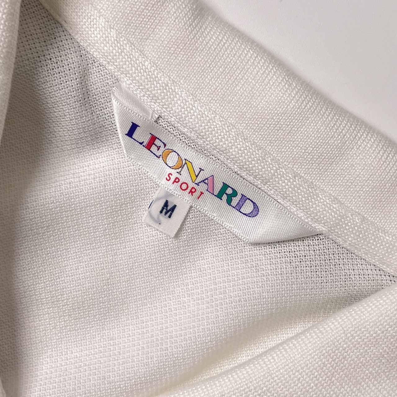 LEONARD SPORT レオナールスポーツ 刺繍 デザイン 鹿の子 半袖