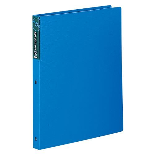 （まとめ買い）セキセイ CD・DVDファイル ブルー DVD-1130-10 【3冊セット】