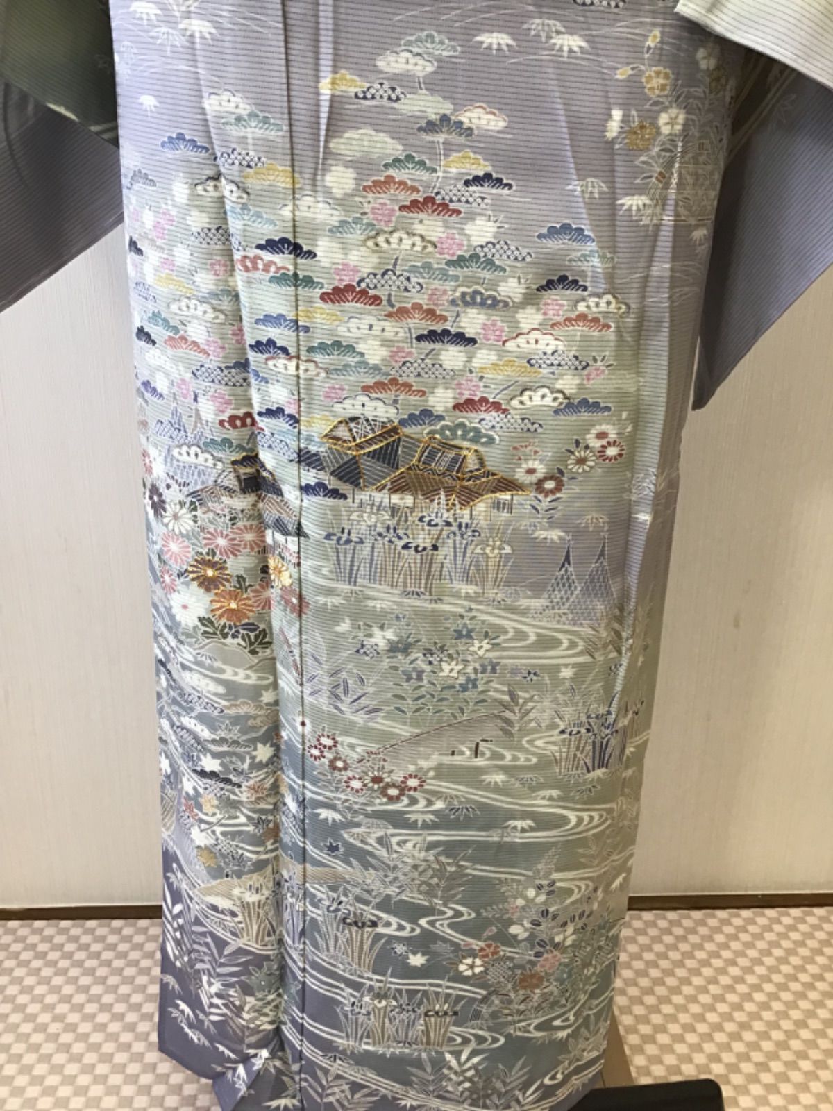 付け下げ 茶屋辻模様