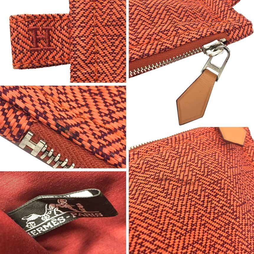 HERMES エルメス ボラボラポーチ フラットポーチ オレンジ