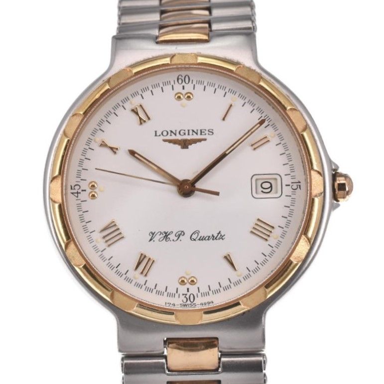 ロンジン LONGINES コンクエスト V.H.P SS/GP クォーツ メンズ K  