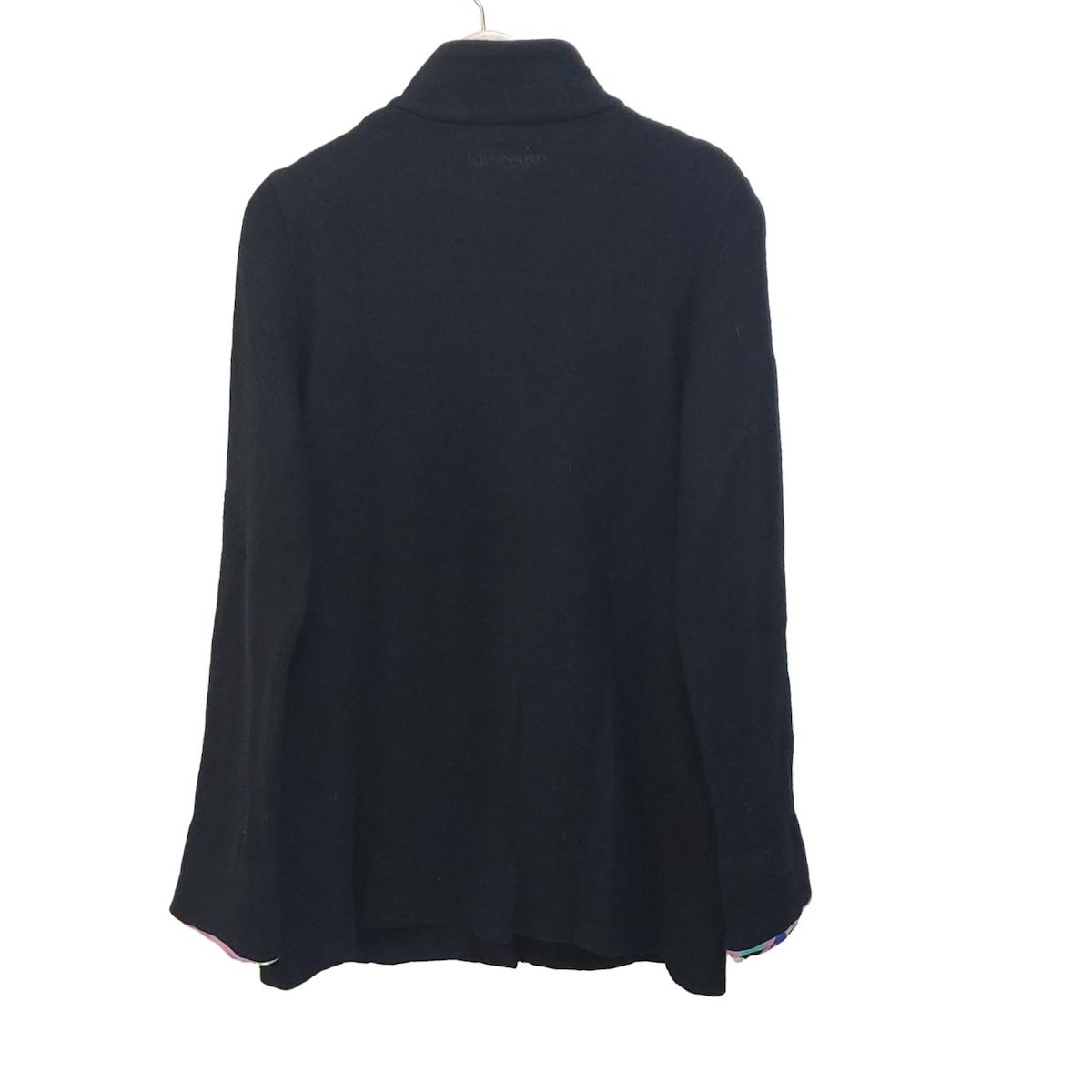 LEONARD SPORT レオナールスポーツ コート サイズ42 L レディース - 黒 長袖 ニット 春 秋